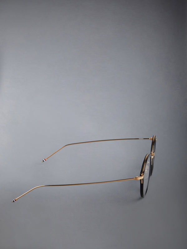 ACETATE AND TITANIUM ROUND EYEGLASSES - image 4