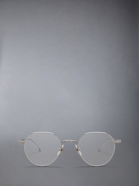 TITANIUM ROUND EYEGLASSES MED GREY