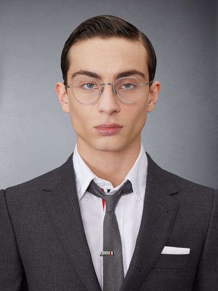 TITANIUM ROUND EYEGLASSES MED GREY