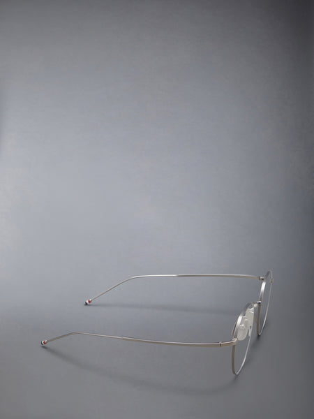 TITANIUM ROUND EYEGLASSES MED GREY