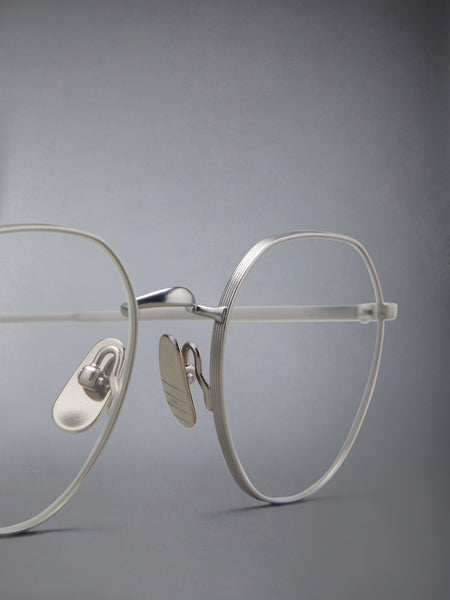 TITANIUM ROUND EYEGLASSES MED GREY