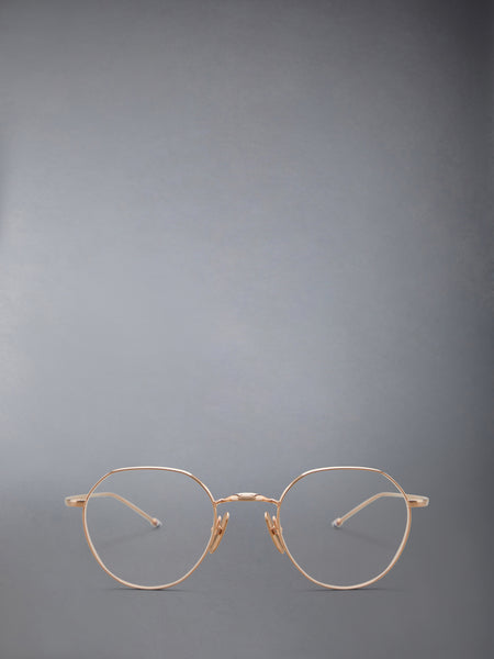 TITANIUM ROUND EYEGLASSES ROSE GOLD