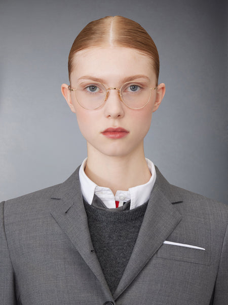 TITANIUM ROUND EYEGLASSES ROSE GOLD