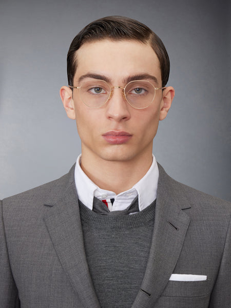 TITANIUM ROUND EYEGLASSES ROSE GOLD