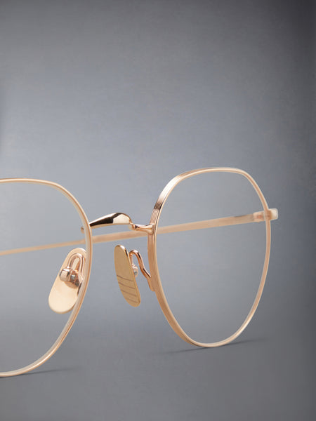TITANIUM ROUND EYEGLASSES ROSE GOLD