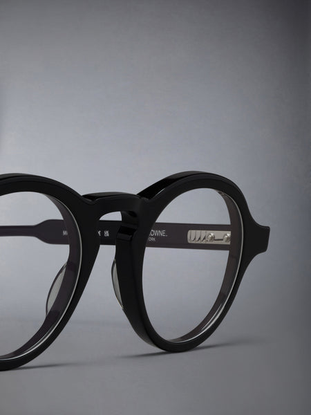 ACETATE ROUND EYEGLASSES BLACK