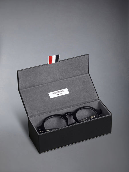 ACETATE ROUND EYEGLASSES BLACK