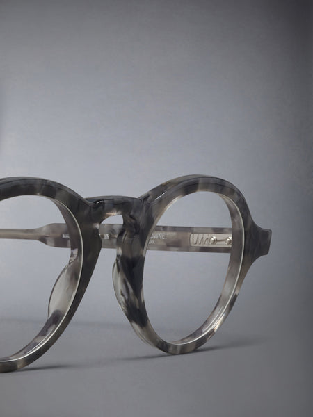 ACETATE ROUND EYEGLASSES DARK GREY