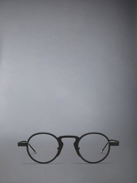 TITANIUM ROUND EYEGLASSES BLACK/CHARCOAL