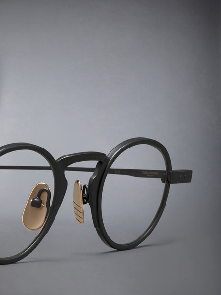 TITANIUM ROUND EYEGLASSES BLACK/CHARCOAL