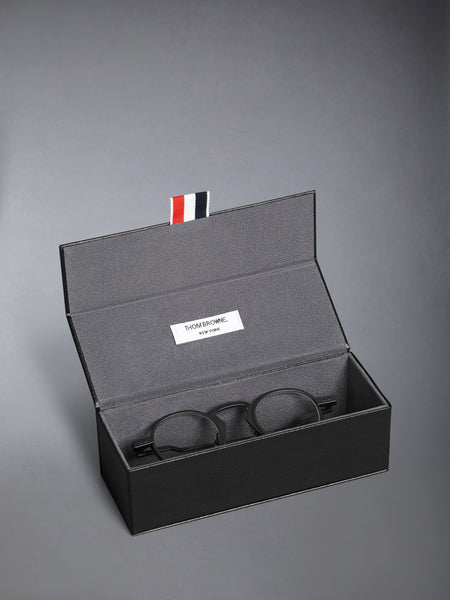 TITANIUM ROUND EYEGLASSES BLACK/CHARCOAL