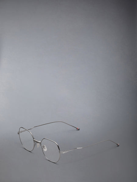 TITANIUM ROUND EYEGLASSES MED GREY