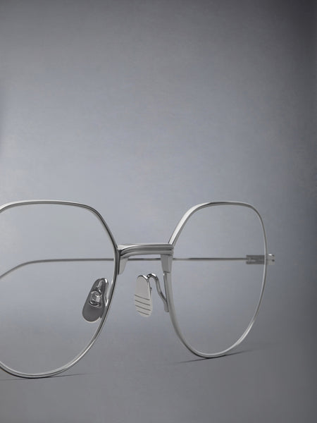 TITANIUM ROUND EYEGLASSES MED GREY