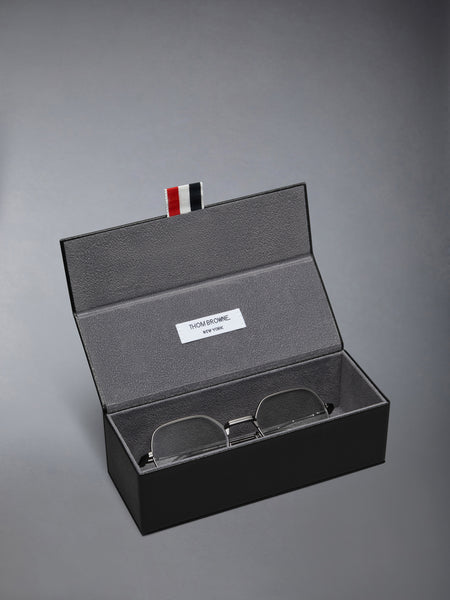 TITANIUM ROUND EYEGLASSES MED GREY