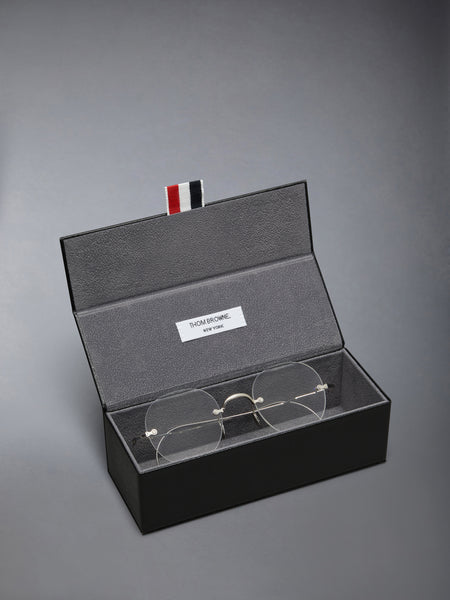 TITANIUM RIMLESS ROUND EYEGLASSES SILVER