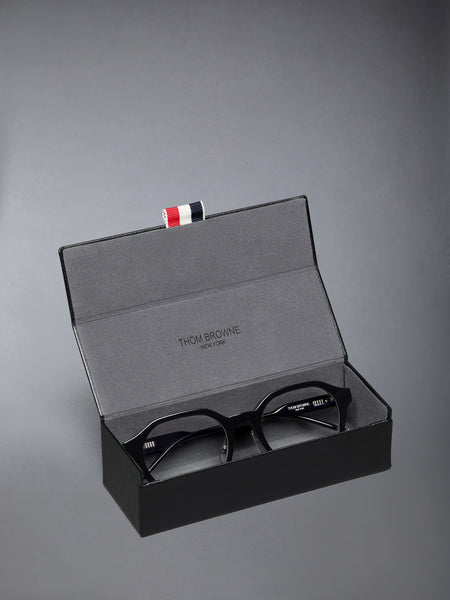 ACETATE OVAL EYEGLASSES BLACK