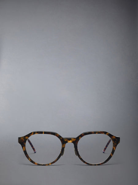 ACETATE OVAL EYEGLASSES DARK BROWN