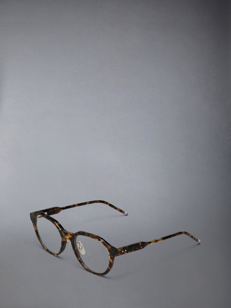 ACETATE OVAL EYEGLASSES DARK BROWN