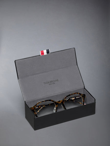 ACETATE OVAL EYEGLASSES DARK BROWN