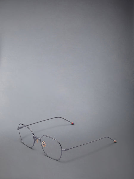 TITANIUM RECTANGULAR EYEGLASSES BLACK/CHARCOAL