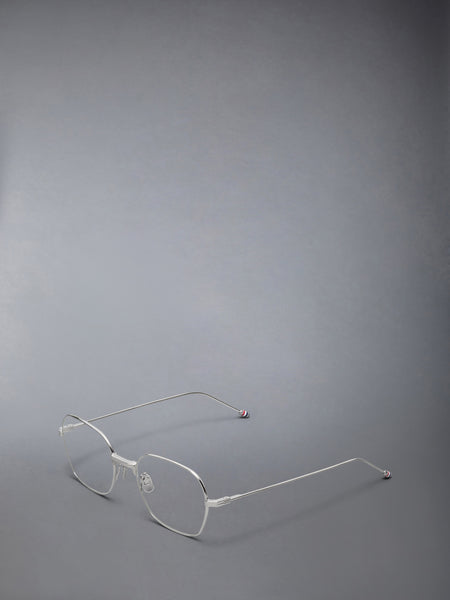 TITANIUM RECTANGULAR EYEGLASSES SILVER