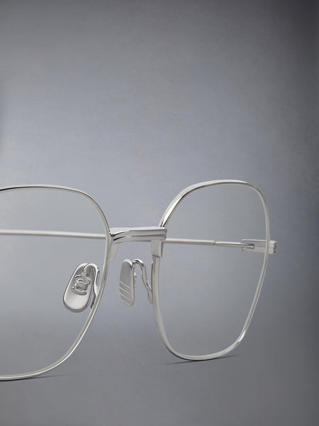 TITANIUM RECTANGULAR EYEGLASSES SILVER