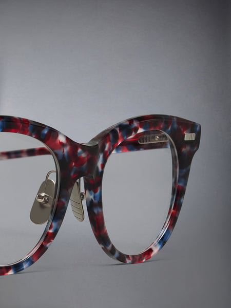 ACETATE CATEYE EYEGLASSES RWBWHT