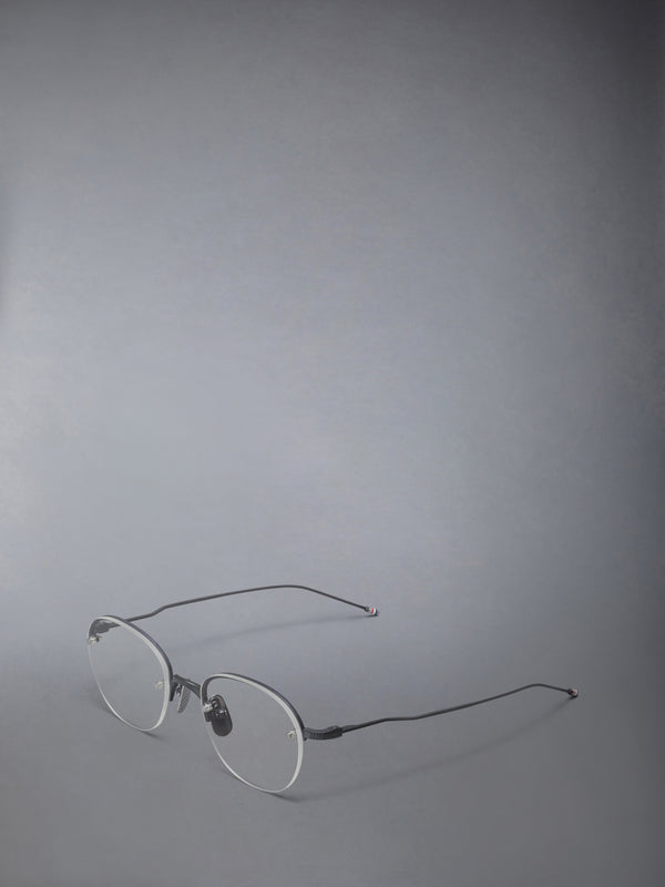 TITANIUM SEMI RIMLESS OVAL EYEGLASSES - image 2