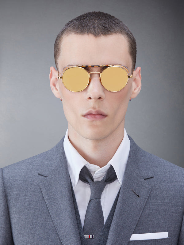 LIMITED EDITION ACETATE AND TITANIUM ROUND SUNGLASSES - image 2