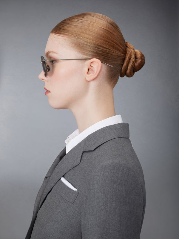 ACETATE AND TITANIUM ROUND SUNGLASSES - image 4