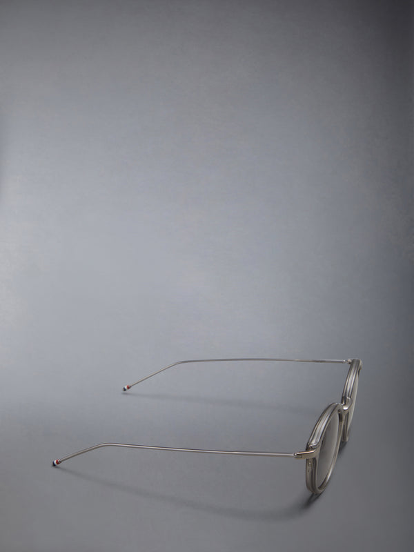 ACETATE AND TITANIUM ROUND SUNGLASSES - image 6
