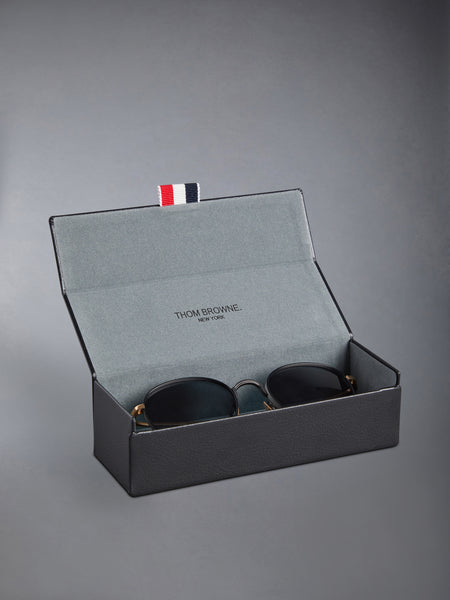 TITANIUM ROUND SUNGLASSES BLACK