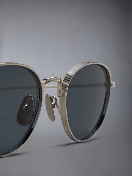 TITANIUM ROUND SUNGLASSES SILVER