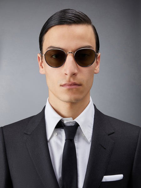 TITANIUM ROUND SUNGLASSES GOLD