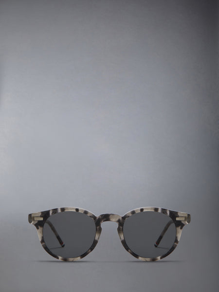 ACETATE ROUND SUNGLASSES DARK GREY