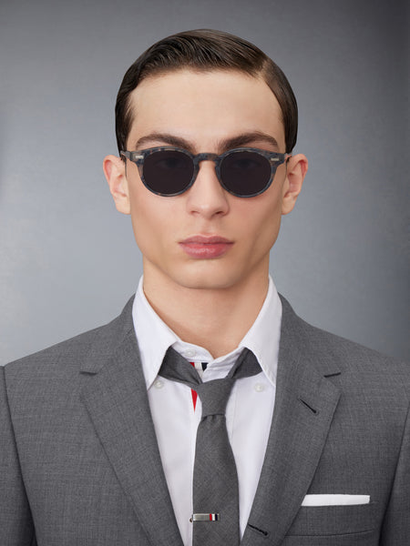 ACETATE ROUND SUNGLASSES DARK GREY