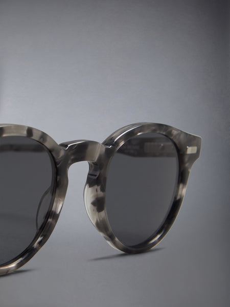 ACETATE ROUND SUNGLASSES DARK GREY