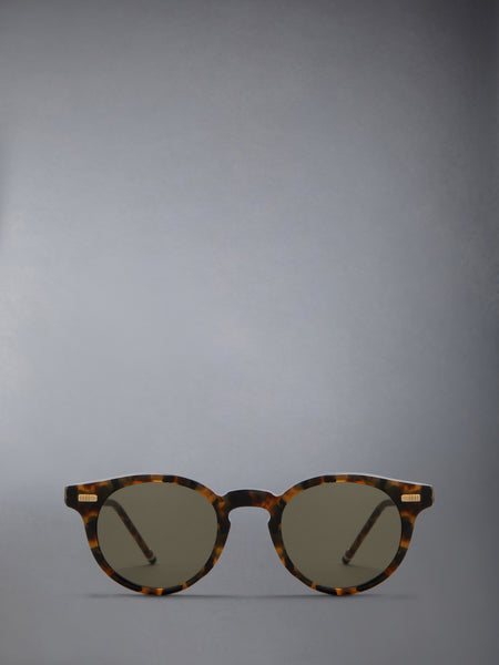 ACETATE ROUND SUNGLASSES DARK BROWN
