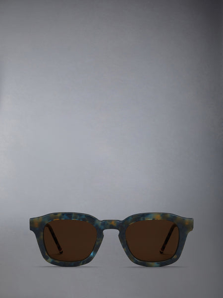 ACETATE RECTANGULAR SUNGLASSES NAVY MELANGE