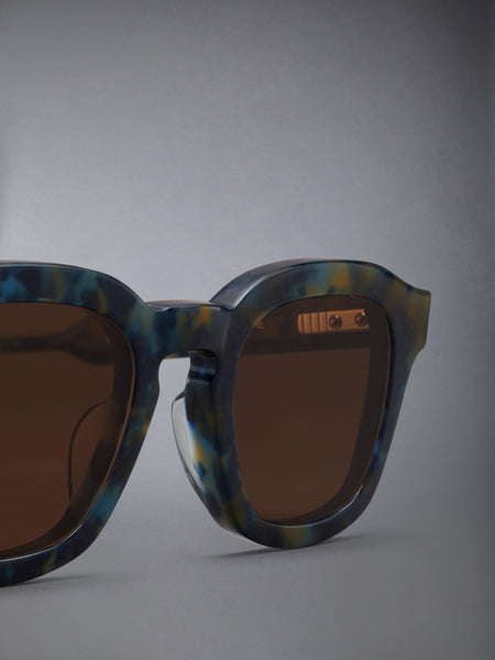 ACETATE RECTANGULAR SUNGLASSES NAVY MELANGE