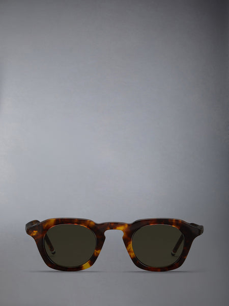 ACETATE OVAL SUNGLASSES MED BROWN