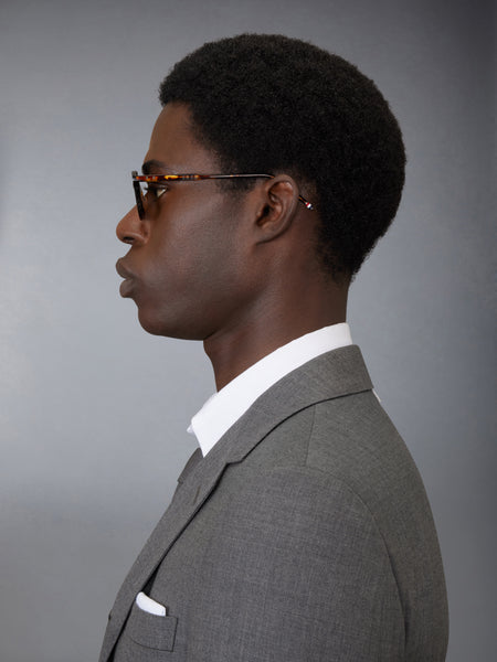 ACETATE OVAL SUNGLASSES MED BROWN