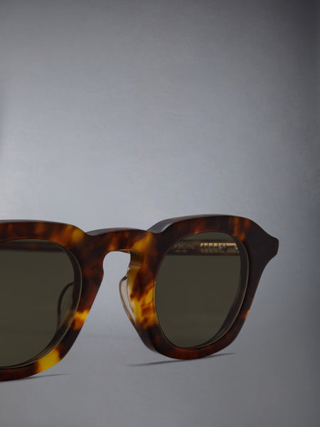 ACETATE OVAL SUNGLASSES MED BROWN