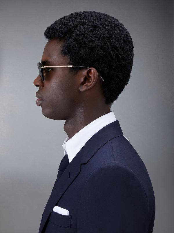 ACETATE AND TITANIUM RECTANGULAR SUNGLASSES - image 3