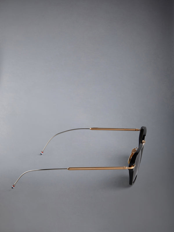 ACETATE AND TITANIUM RECTANGULAR SUNGLASSES - image 4