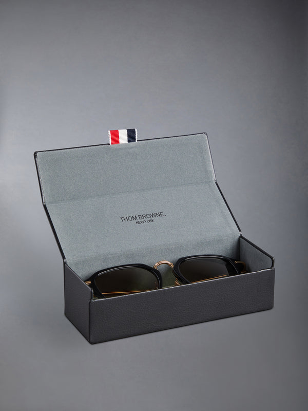 ACETATE AND TITANIUM RECTANGULAR SUNGLASSES - image 6