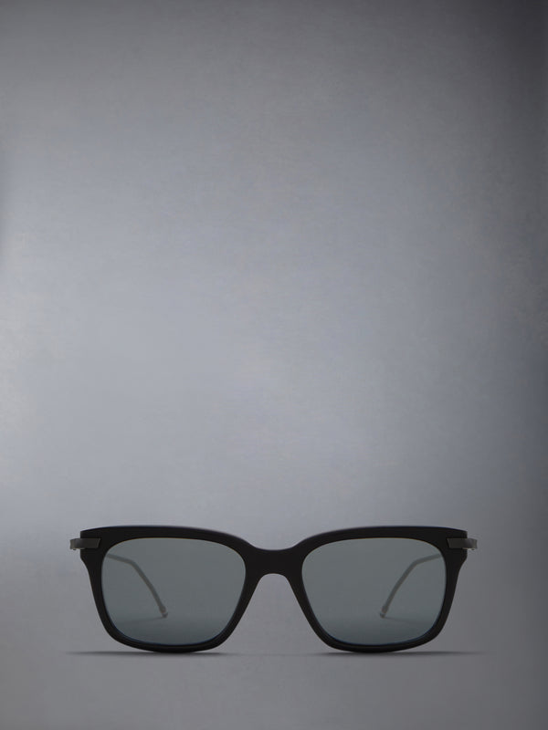 ACETATE AND TITANIUM RECTANGULAR SUNGLASSES - featured image