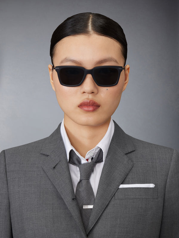 ACETATE AND TITANIUM RECTANGULAR SUNGLASSES - image 2