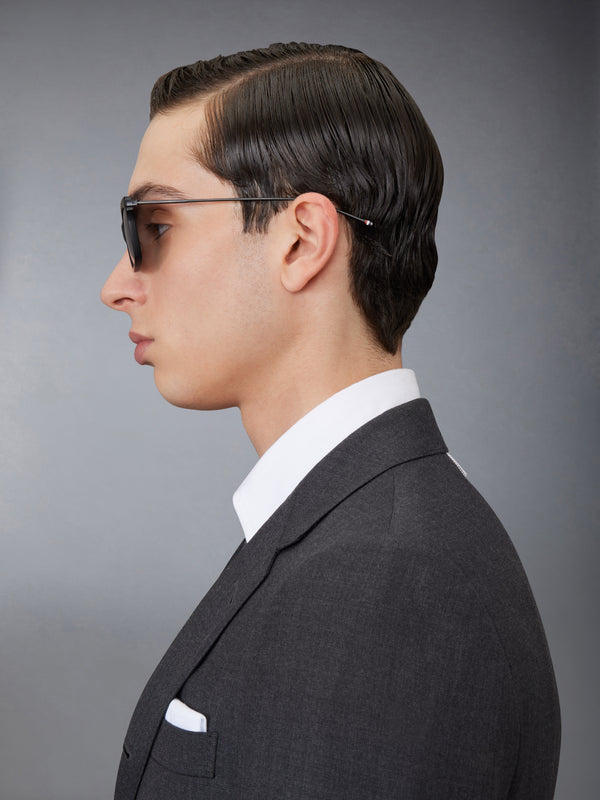 ACETATE AND TITANIUM RECTANGULAR SUNGLASSES - image 5