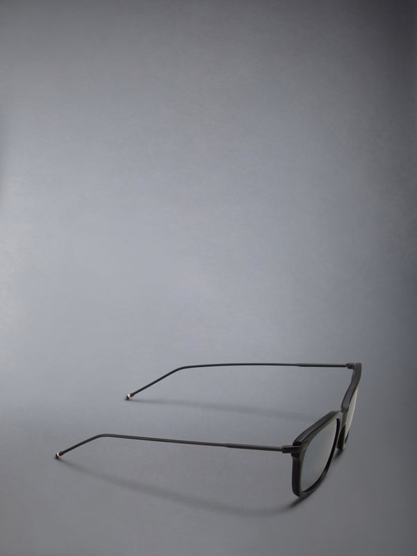 ACETATE AND TITANIUM RECTANGULAR SUNGLASSES - image 6